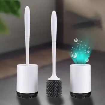 

Punch-Free Toilet Brush With Base Durable Self-Volatile Toilet Brush Head Holder Home Cleaning Brush Bathroom Accessories