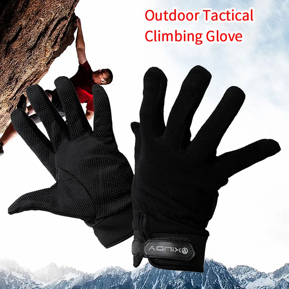 Black M 1 пара рок противоскользящее защитное оборудование Windstopper для верховой езды горные уличные тактические альпинистская перчатка спортивные горные износостойкие - Цвет: Black M
