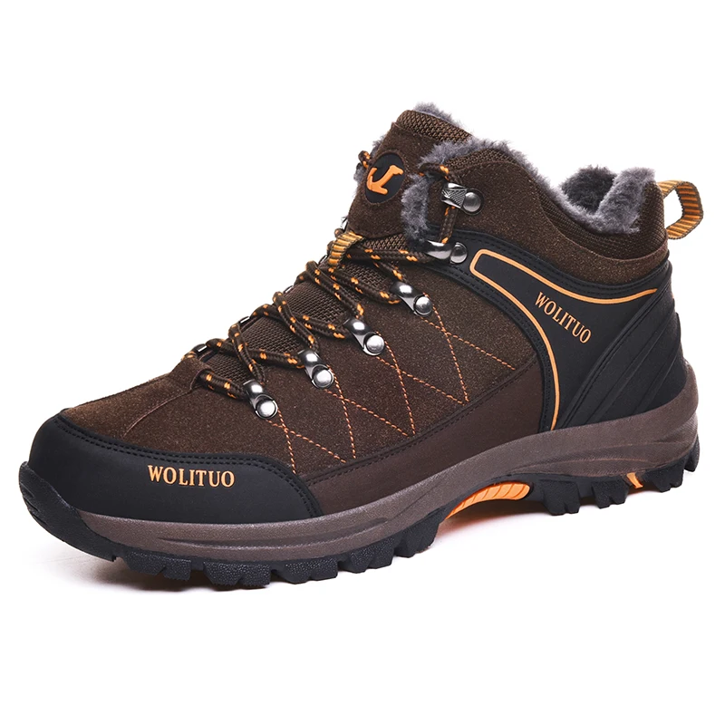New Arrival Winter Pro-Mountain Outdoor Hiking Shoes for Men Women Add Fur Hiking Boots Walking Warm Training Trekking Footwear