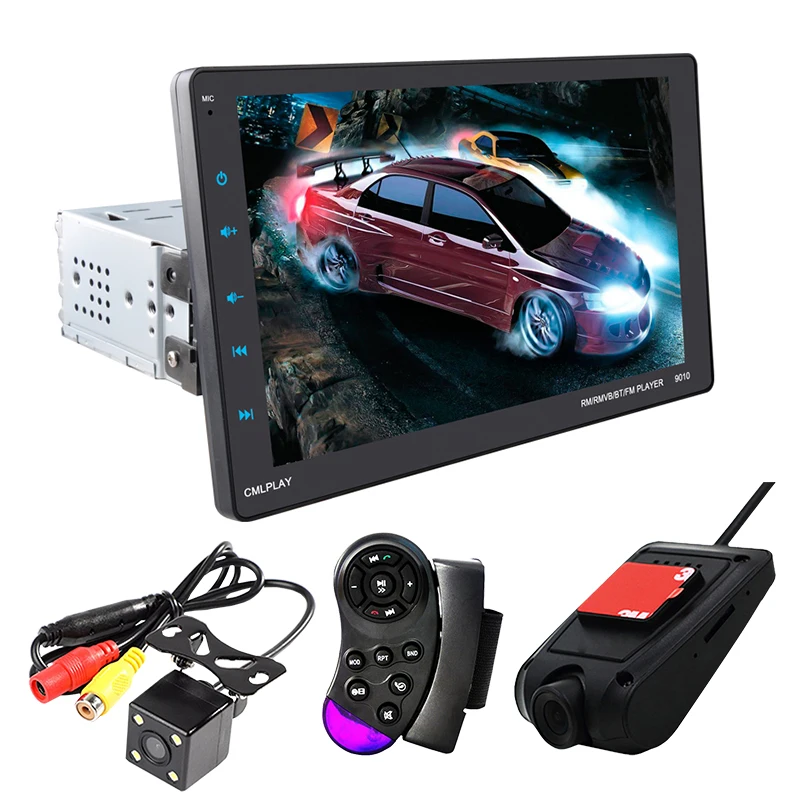with cam remote DVR Android/Apple Dual Interconnect каплей+ gps автомобильное радио Съемная машина 9 дюймов один шпиндель Внешний Полный сенсорный экран MP5 - Цвет: with cam remote DVR