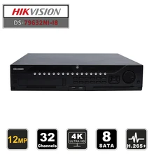 Hikvision профессиональная 32-канальная система видеонаблюдения DS-9632NI-I8 Встроенный 4K 32 CH NVR до 12 мегапикселей разрешение 8 SATA 2 HDMI