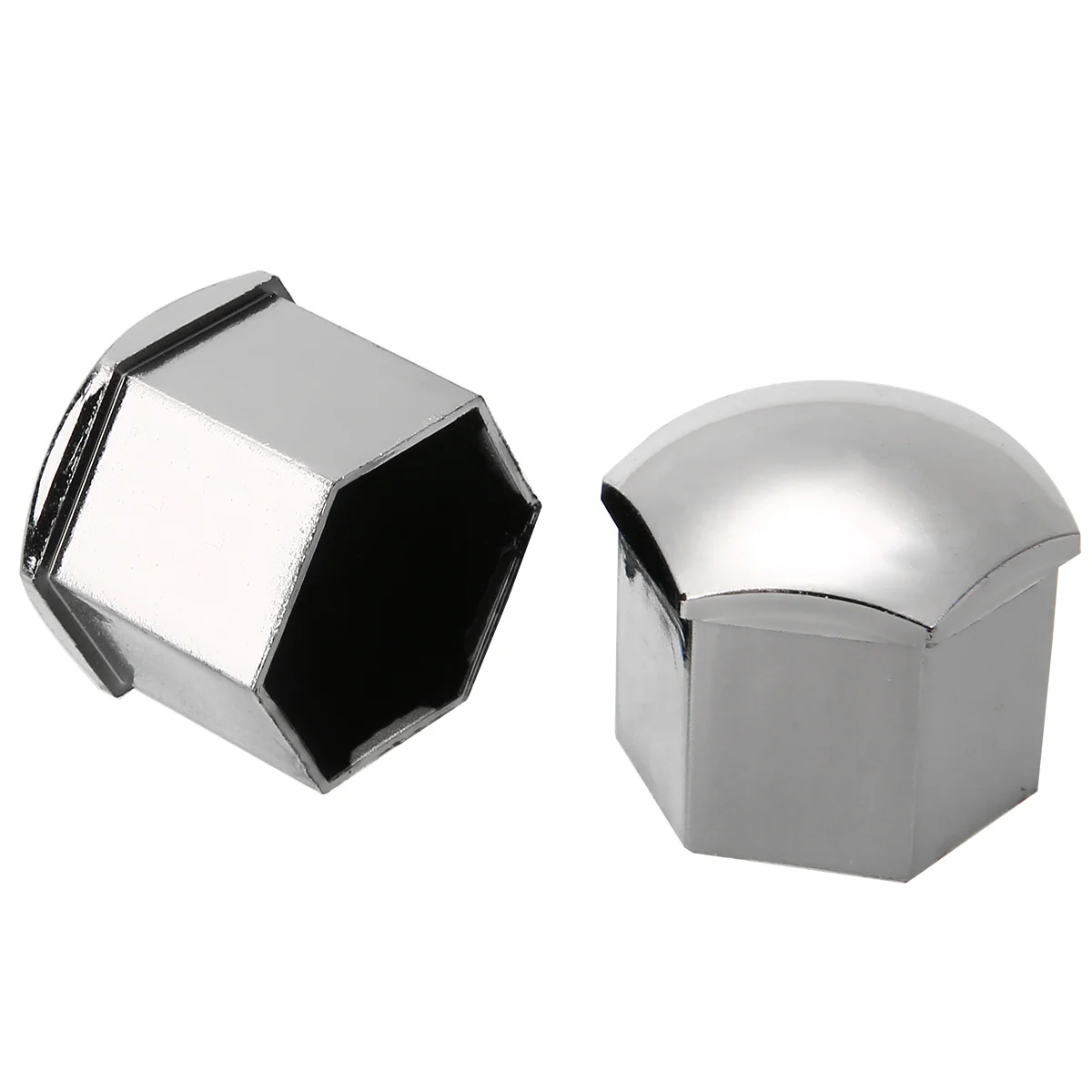 20Pcs Car Wheel Nut Caps Auto Hub Screw Cover 21mm Bolt Rims Exterior Decoration Special Socket Protection Dust Proof Silver