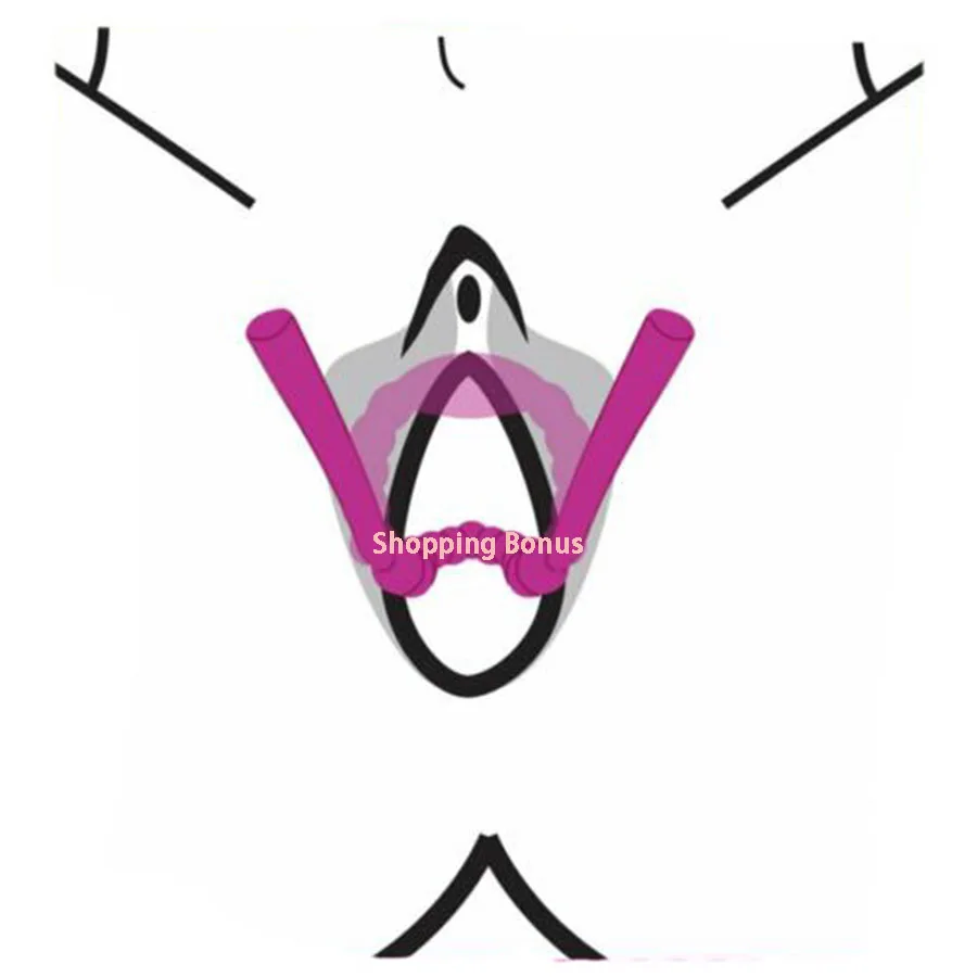 Bendable Silicone Labia Spreader Hands-Free Open Lip Holder Oral Enhancer Stimulate G-spot and P-spot Adult Sex Toys |