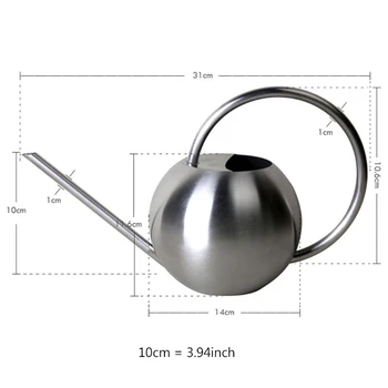 

1L Stainless Steel Watering Can Garden Flower Plants Long Mouth Sprinkling Pot B85C