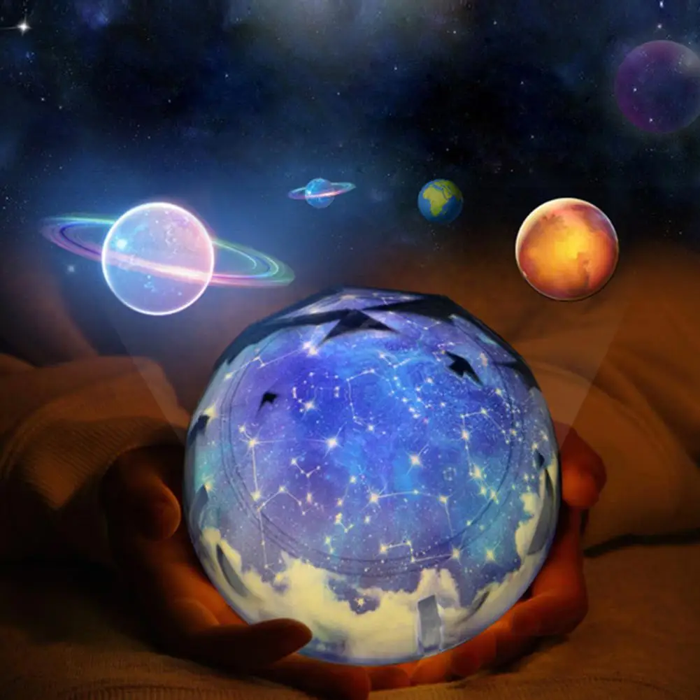 

Night Light Planet Magic Projector Earth Universe LED Lamp Colorful Rotary Flashing Starry Sky Projector Kid Baby Christmas Gift