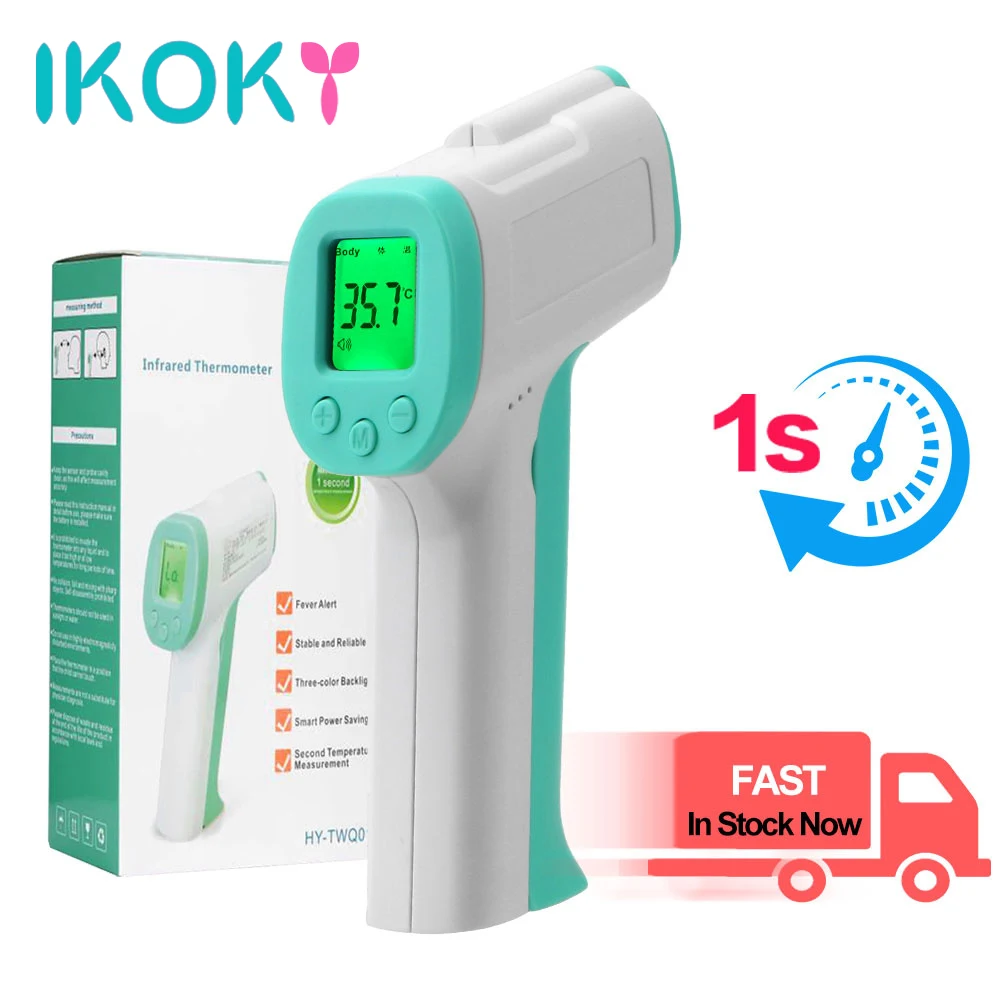 

Forehead Ear Thermometer Gun Non Contact Infrared Thermometer Temperature Fever Digital Measure Tool Baby Adult Body Termometro