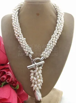 

N121206 18" Natural 25MM Keshi Pearl Necklace