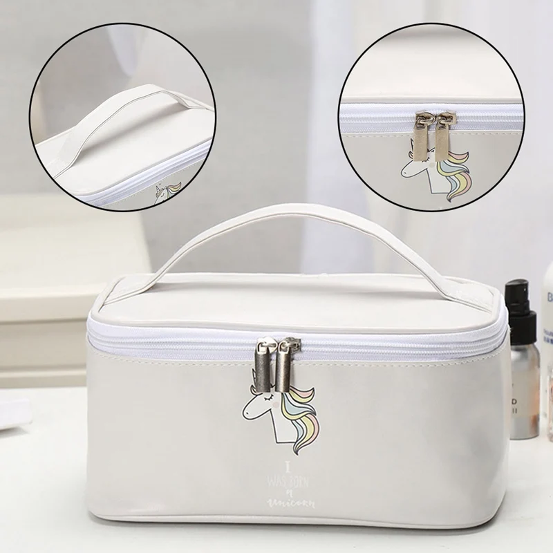 1 PC Portable Makeup Bag Zipper Cosmetic Storage Washing Box Women Multi-function Travel Make Up Organizer Bag Dropship