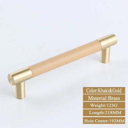Кабинет ручки шкаф тянуть ручки ручка кухонного шкафа - Цвет: Orange Gold 192MM