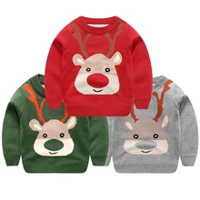 Зимние свитера с Микки Маусом для мальчиков и девочек, пуловер, детская одежда, вязаный свитер с рисунком медведя для девочек, теплая верхняя одежда