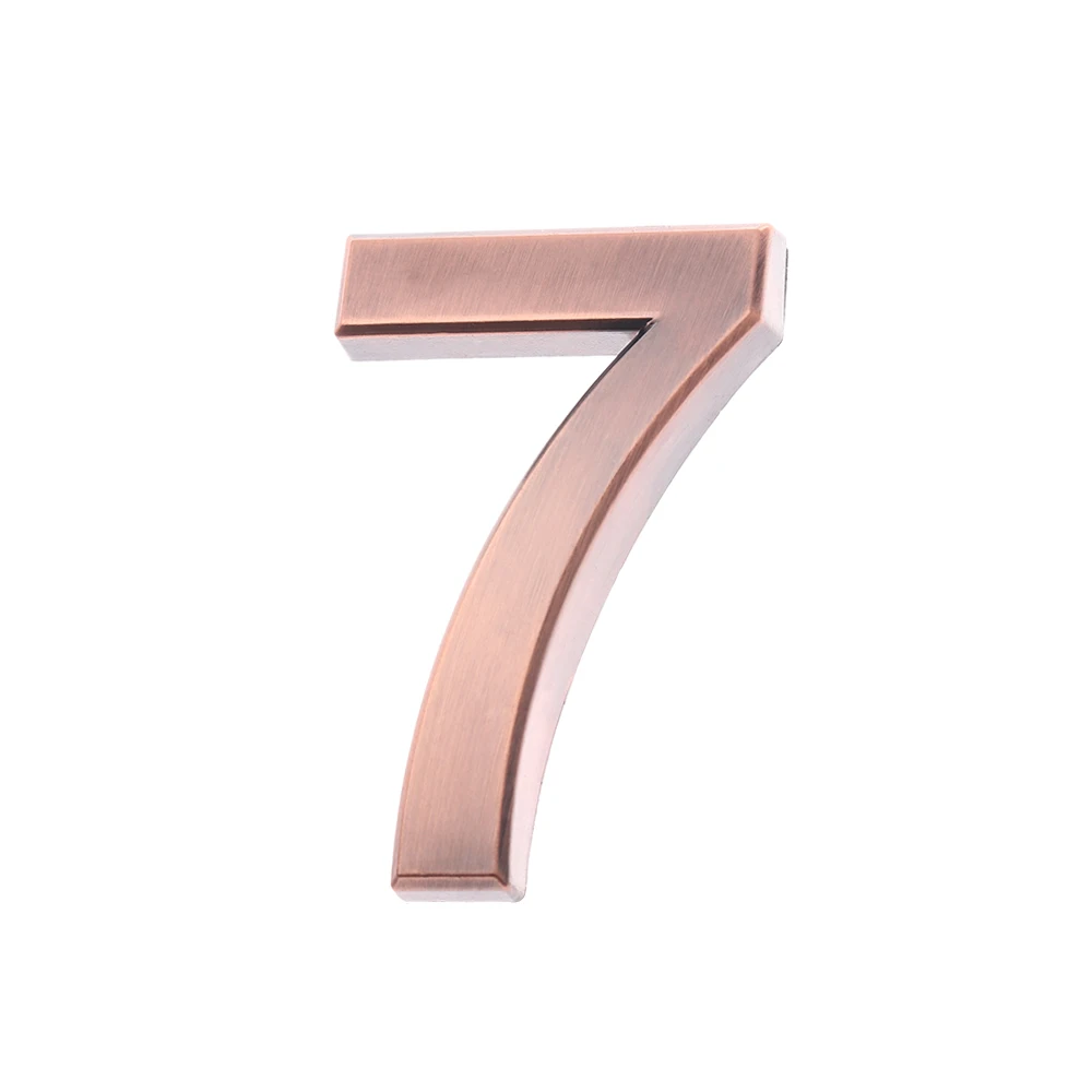 7 1PC ABS Plastic Waterproof Room Number Self-adhesive Digits Sticker Address Sign Door Plates Home Improvement Supplies - Цвет: 7