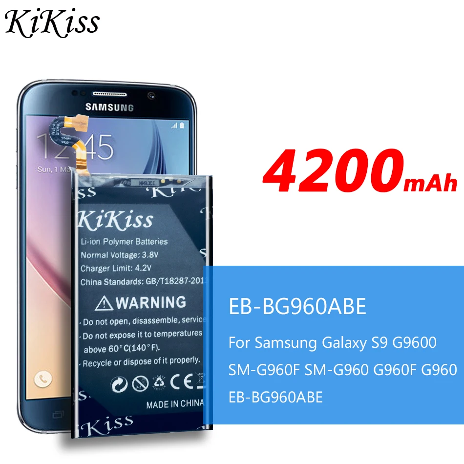 Бесплатный инструмент аккумулятор для телефона samsung Galaxy S9 G9600 SM-G960F SM-G960 G960F G960 EB-BG960ABE 4200 мАч+ номер отслеживания