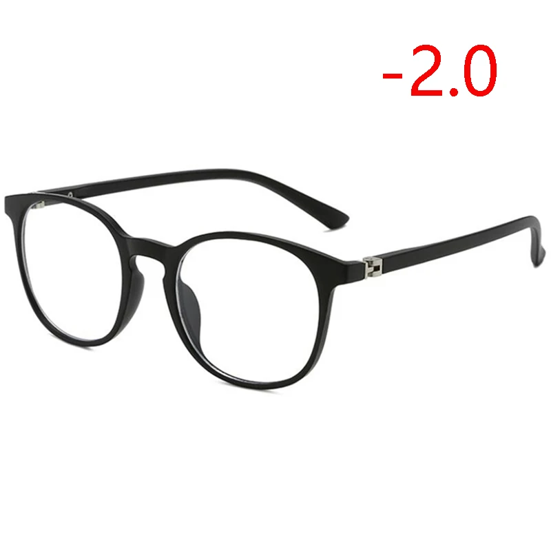 0-1,0 To-4,0 анти-синий свет законченный близорукость очки для женщин и мужчин синий свет Блокировка близорукие очки песок черная рамка - Цвет оправы: Myopia 200