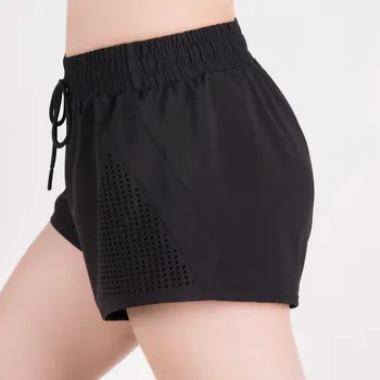 

Womens 2 In 1 Professional Running Biker Shorts Fitness Clothes Quick Drying Mesh Training Exercise Jogging Gym Activewear