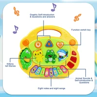 Kids Cartoon Piano Keyboard Game with Animal Sounds Flashing Light Music Baby Instrument Music Toys Educational Toys Kids Gifts 4