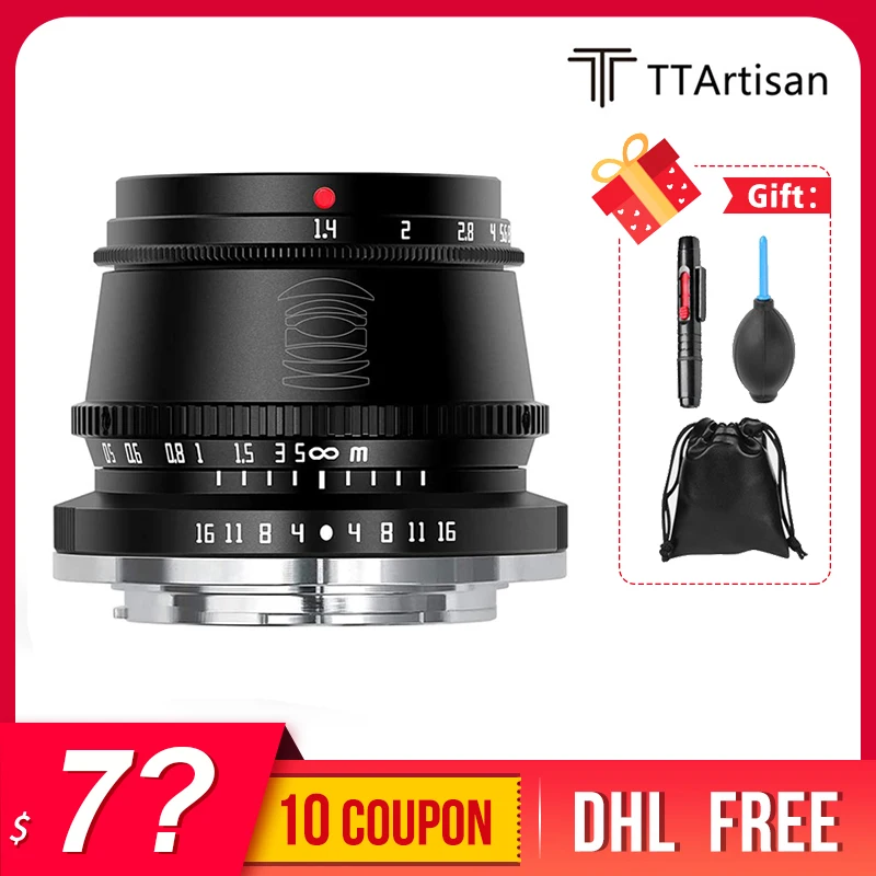 TTArtisan 35mm F1.4 APS-C Format Fixed Manual Focus Lens Minimum F16 Frame For Fuji X Sony E-Mount Cameras NEX-3 a3000 | Электроника