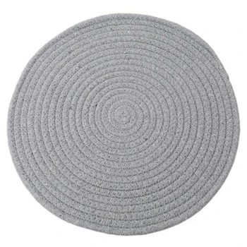 

2020 New Fashion Round Design Coaster Coaster Insulated Meal Bowl Placemat Linen Non-slip Board Mat Table Decoration Placemat