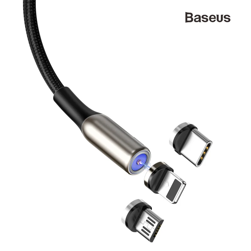 Магнитный usb-кабель Baseus на молнии для iPhone, кабель 2A Micro USB type C, магнитный кабель, провод для зарядки samsung huawei Магнитный usb-кабель Baseus на молнии для iPhone, кабель 2A Micro USB type C, магнитный кабель, провод для зарядки samsung huawei