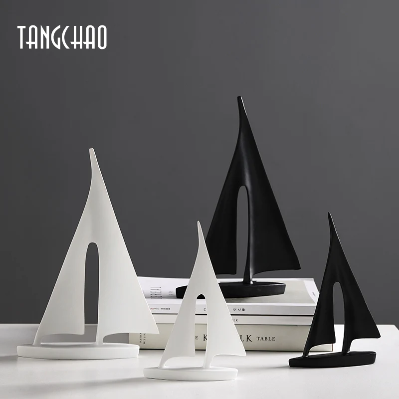 

Resin Creative Sailboat Decoration Home Decor Living Room Home Desktop Ornaments Modern Creative Home Decoration Accessories
