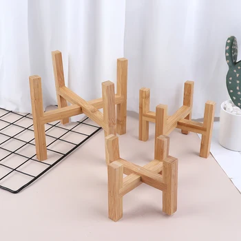 

Wood Planter Pot Trays Flower Pot Rack Strong Free Standing Bonsai Holder