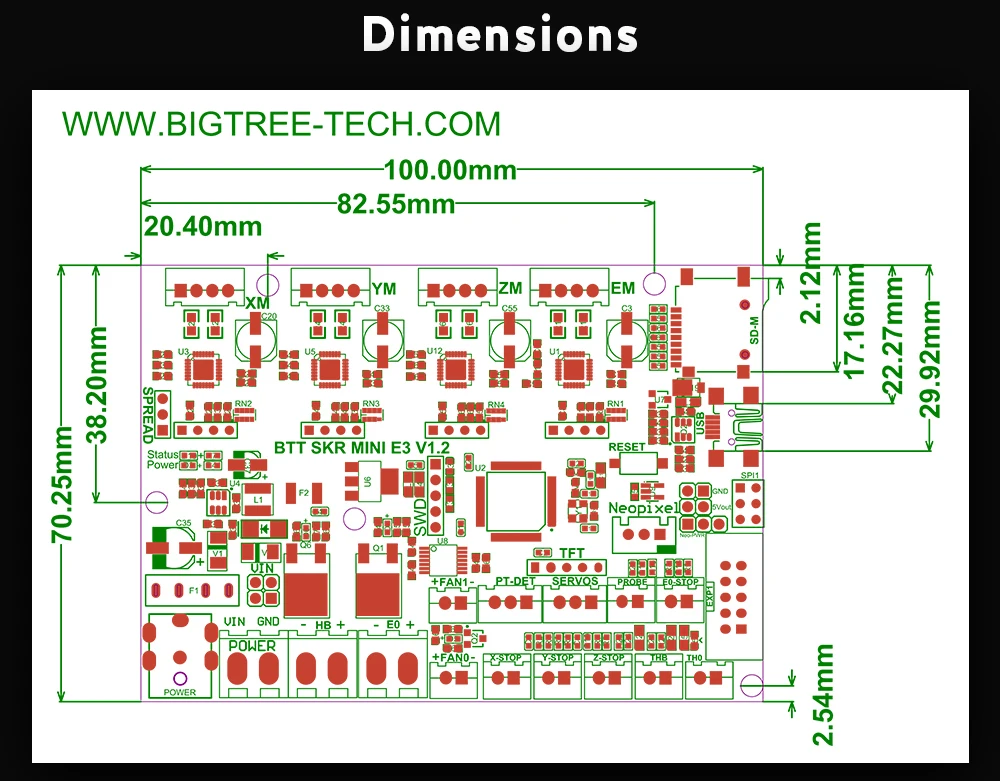 BIGTREETECH SKR mini E3 плата управления 32 бит с TMC2209 UART для Creality Ender 3/5 TMC2208 части 3d принтера VS SKR V1.3 E3 DIP