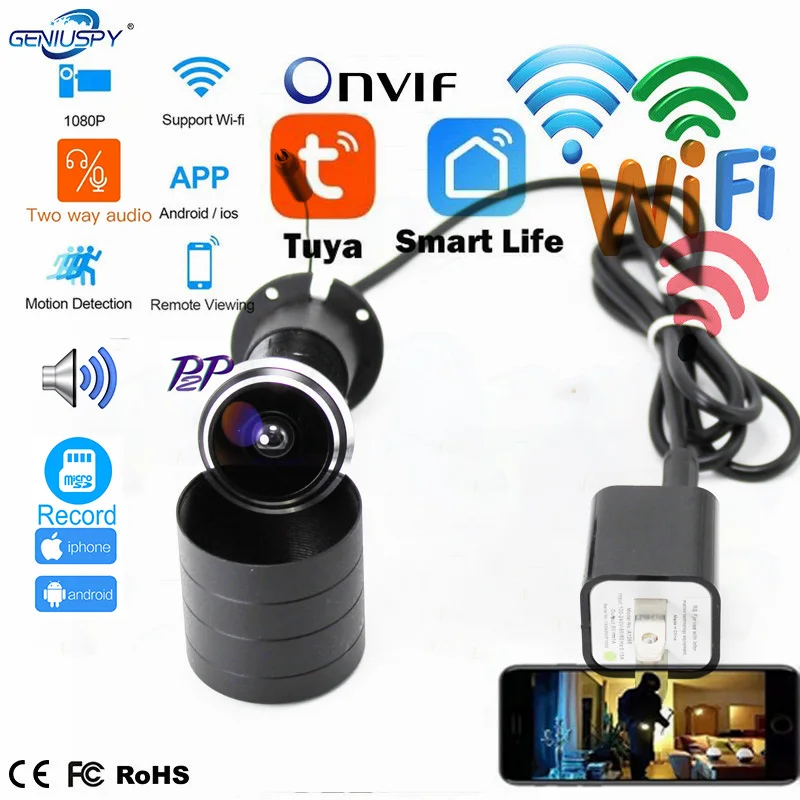 Tuya Door Eye Hole Security 1080P Lens Wide Angle FishEye