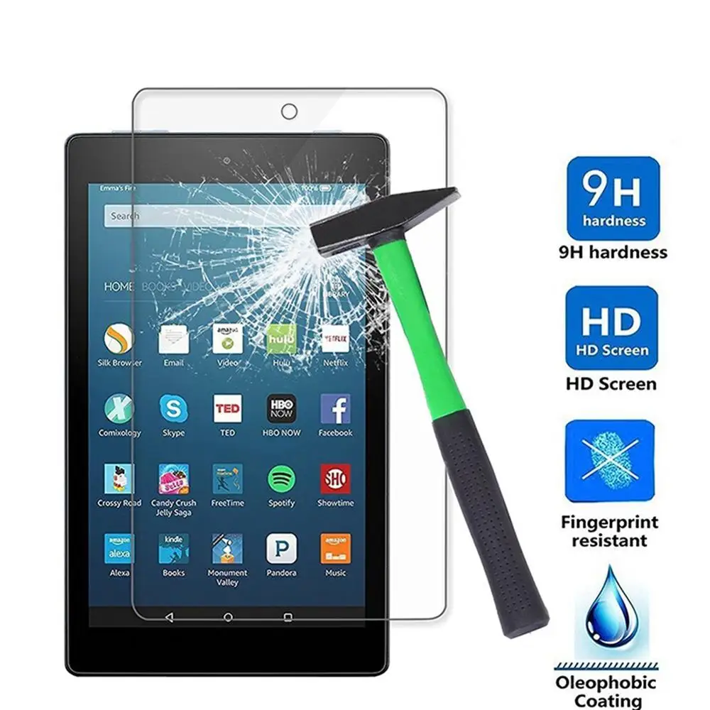 С уровнем твердости 9H закаленное Стекло для Amazon Kindle Fire HD7 HD8 HDX7 планшет средство защиты ПК Kindle Fire/Kindle Fire HD 10 Paperwhite, на возраст 1, 2, 3, 4, пленка