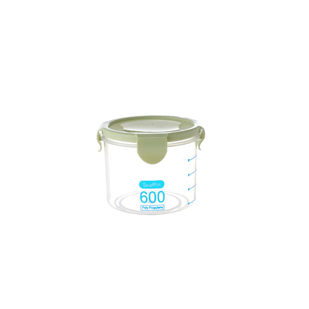 600/800/1000 мл кухонные прозрачные бутылки с крышкой для хранения специй бобовый чай зерна банки хранения запечатывание коробки может кухня хранения - Цвет: Green 600ml