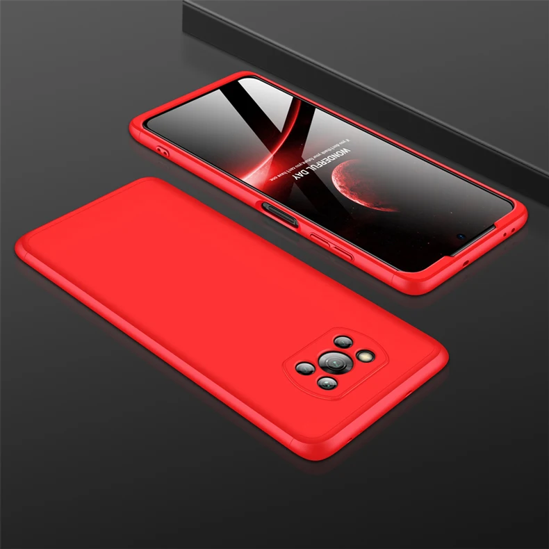 POCO X3 Case 360 Degree Full Protection Case Hard Matte Shockproof Lens Protection Cover For Xiaomi POCO X3 NFC Global Version 