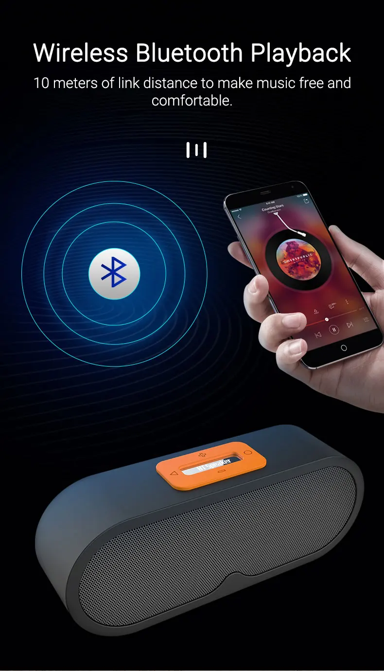 Динамик EARDECO Bluetooth с сабвуфер Hi-Fi Колонка портативный динамик для открытого воздуха музыка беспроводной динамик s громкий динамик бас TF FM