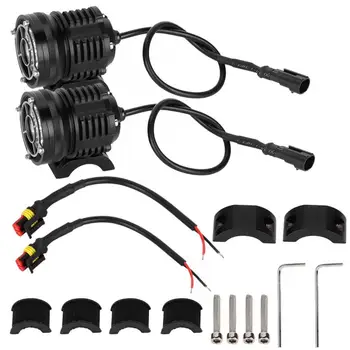 

1 Pair Universal Motorcycle LED Auxiliary Light Driving Lamp Spot Light Replacement