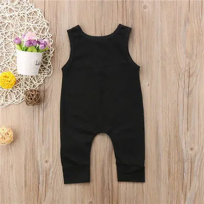 Brand New Newborn Toddler Infant Kids Baby Girls Boys Romper Sleeveless Jumpsuit Harem Pants Clothes Solid Outfits 0-18M