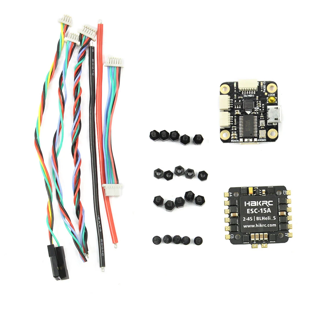 HAKRC мини F4 Flytower/F3 Контроллер полета AIO OSD BEC и 4в1 20A 15A BLheli_S ESC 2-4S 200 мВт VTX для радиоуправляемого дрона DIY 16% OFF - Цвет: mini f4 15A