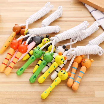 

Wooden Handle Rope Skipping Children Cartoon Animal Kindergarten Outdoor Sports Toys Primary School Student