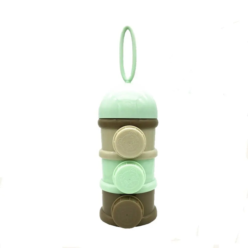 

Portable Ring Infant Baby Milk Container Detachable Newbon Formula Milk Powder Box Three Grid Boxes Snacks Candy Supplies Box