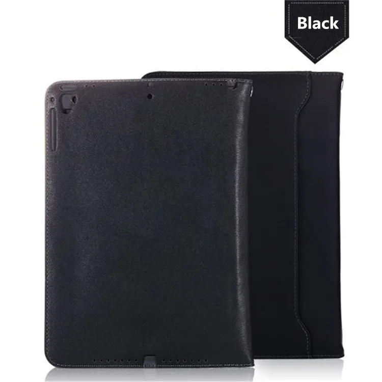 Черный Роскошный кожаный чехол для ipad 10,2 Folio Stand Smart Cover Auto Wake Sleep для ipad 7 A2197 A2198 A2200 - Цвет: Черный