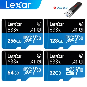 

Lexar Original Micro SD Card 128GB 256GB Memory Card Max 95MB/s read 64GB 633x cartao de memoria Card 32GB Flash Card for Phone