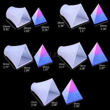 

5Pcs Pyramid Silicone Molds Resin Casting Molds Cone Epoxy Resin Orgone Pyramid Molds Silicone Jewelry Making Tools