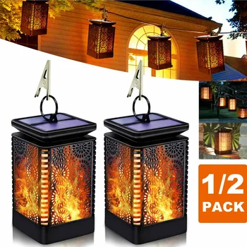 

96LED Solar Flame Lamp Flood Wall Light Waterproof Outdoor Indoor Garden Torch Induction Solar Lamp Courtyard Landscape LawnLamp