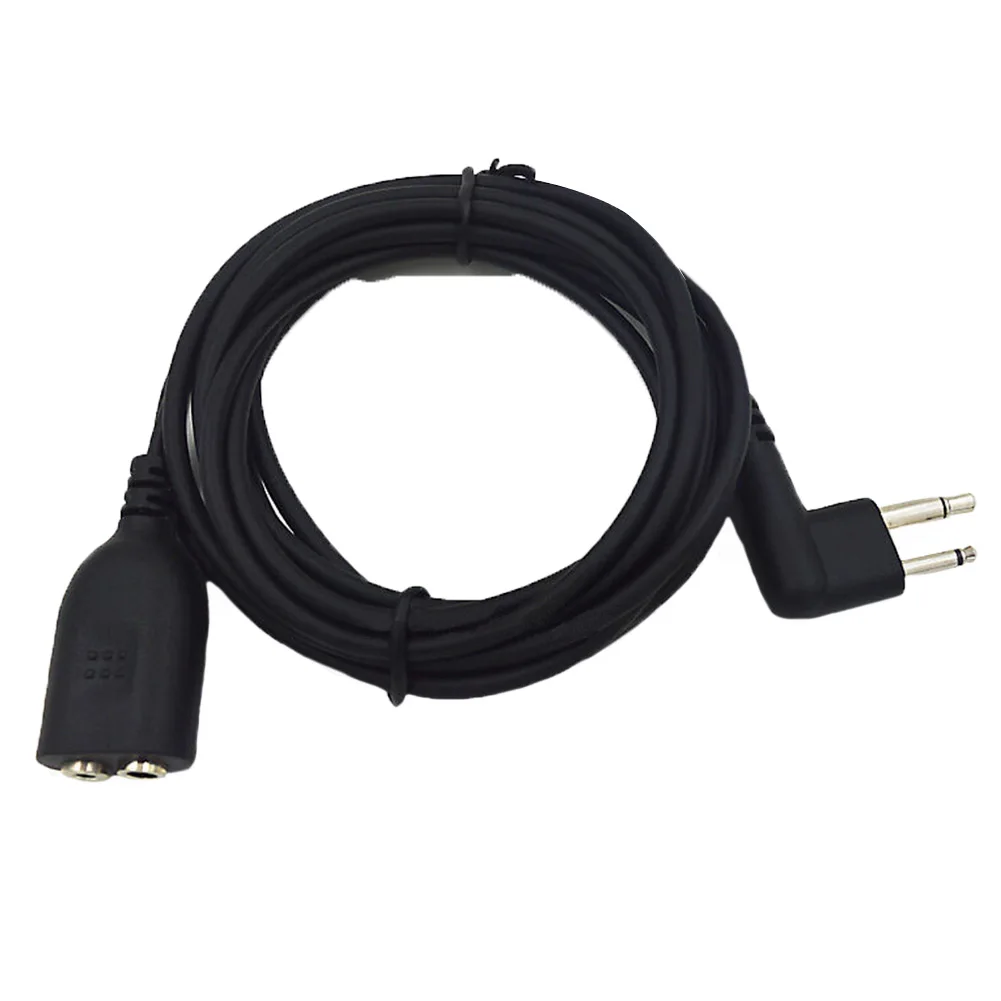

2PCS Intercom Extension Replacement 2 Pin Helmet Headset Adapter Lightweight Portable Two Way Walkie Talkie Cable For Motorola