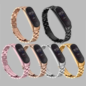 

Metal NFC For Mi Band 3 Bracelet Strap Miband 4 Strap Replacement Wrist Strap For Xiaomi Mi Banda Smartband