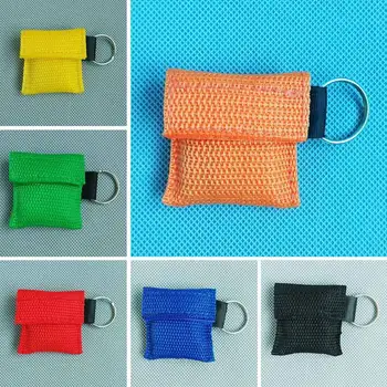 

1PCS New CPR Resuscitator Mask Keychain Emergency First Aid CPR Mask For Health Care Tools 4 Colors