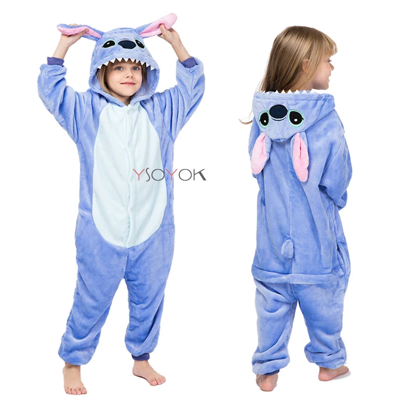 Kigurumi/Детские пижамы для мальчиков и девочек; пижамы с единорогом; фланелевые детские пижамы; костюм для сна с животными; зимние комбинезоны с котом