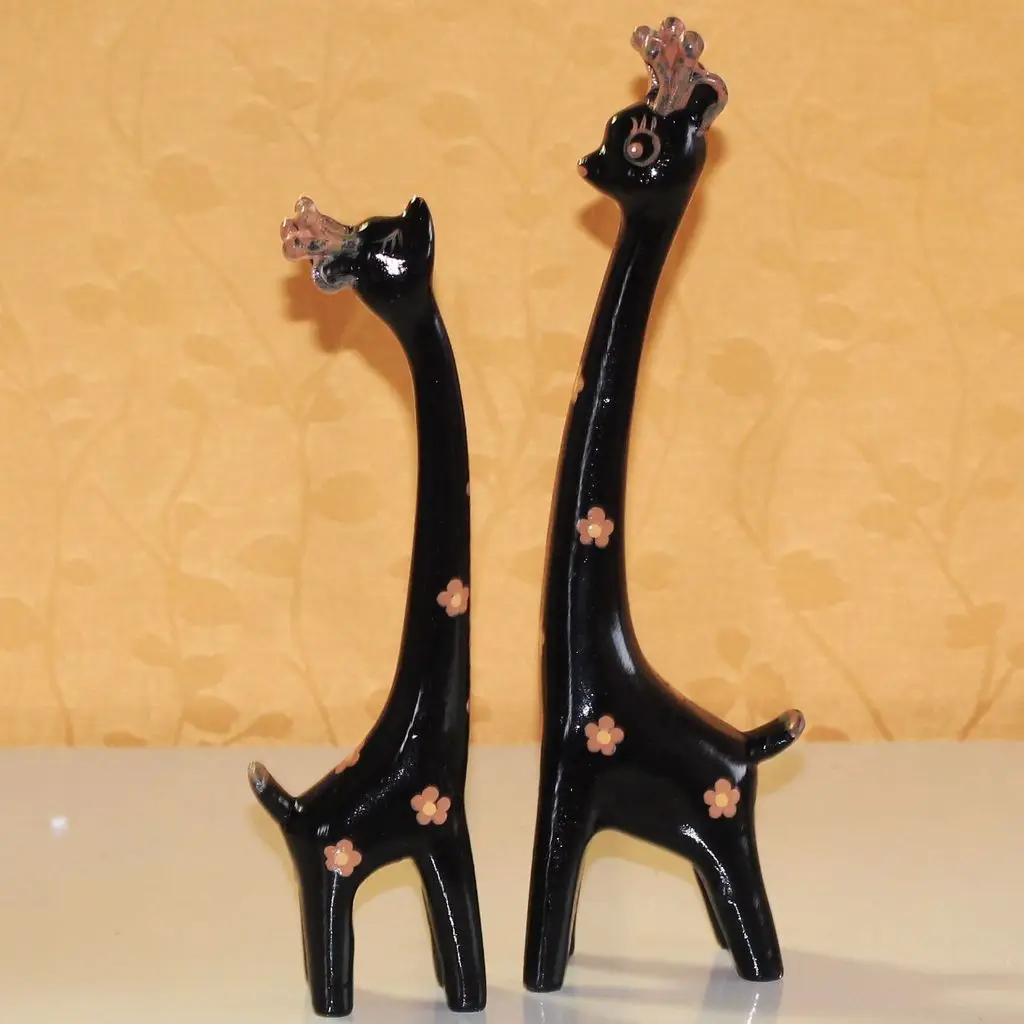 

Animal Home Crafts Ornament Couples Deer Wooden Craft Festive Decoration