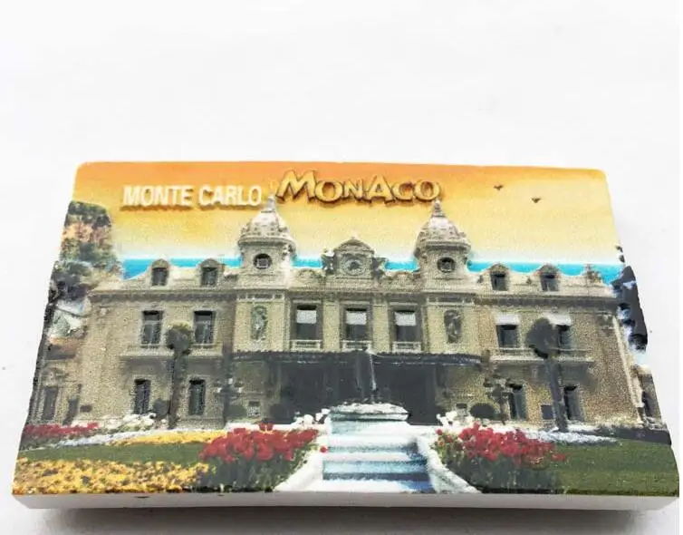 3D Смола Monaco туристические сувенирные магниты на холодильник Monte Carlo Grand казино холодильник магнитная наклейка домашний декор