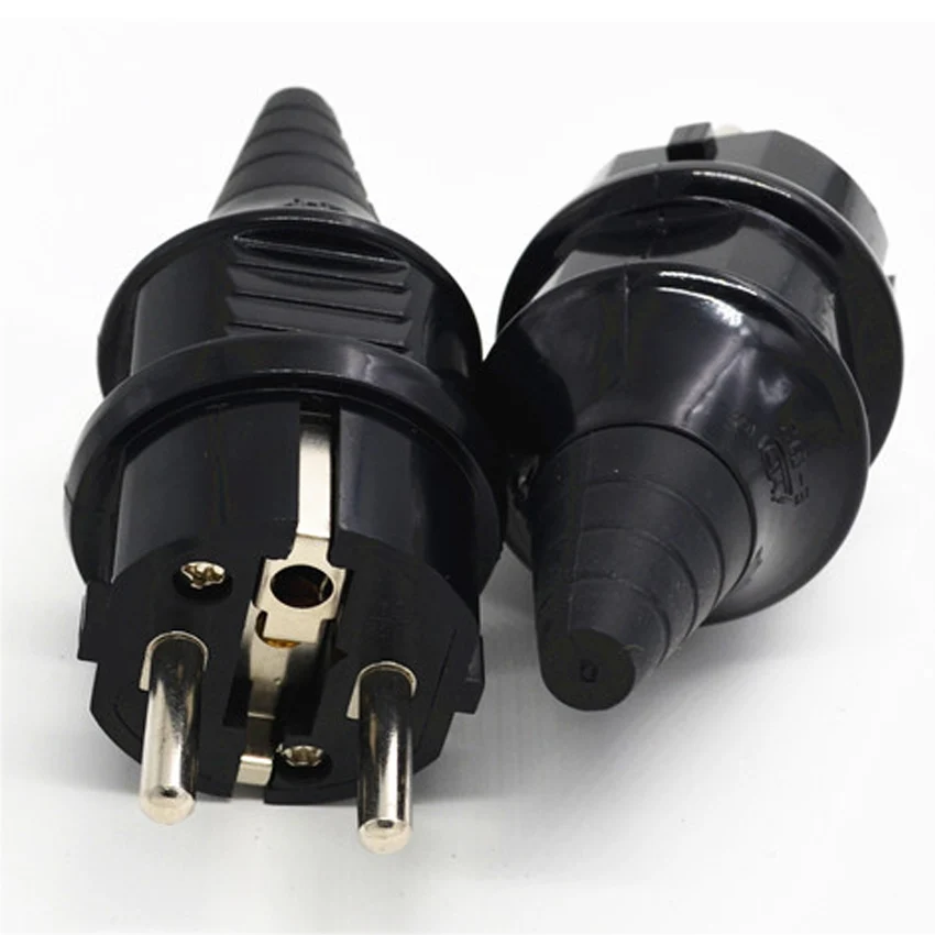 Водонепроницаемый Электрический кабель с заземлением 2 шт. синий черный 2p 16 А|cable