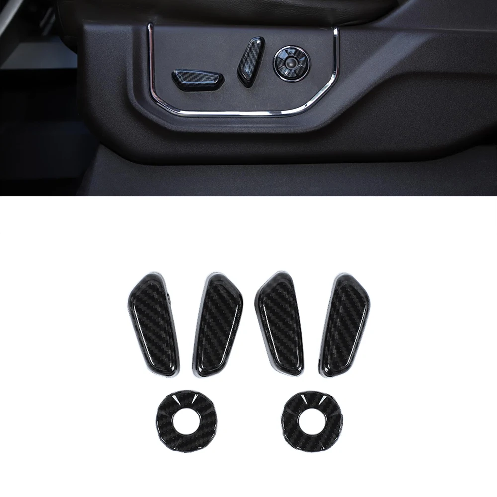 

Car Electric Seat Adjustment Decorative Cover Stickers for Ford F150 2016 2017 2018 2019 2020 2021 Interior Accessory ABS Red