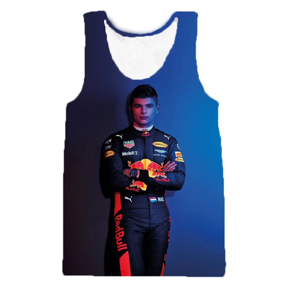 

2019 new verstappen 3D cool print vest summer unisex hip hop rock vest street punk wind men's vest summer men's tops
