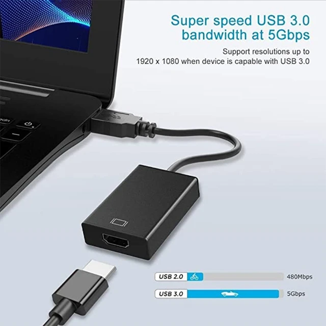 Convertidor USB 3.0 a HDMI Compatible 2.0