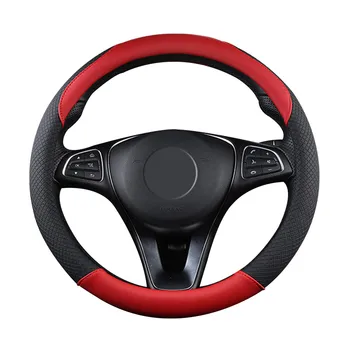 

GLCC Leather Car Steering Wheel Cover 38cm Wear-resistant Sport Auto Steering Wheel Covers Anti-Slip